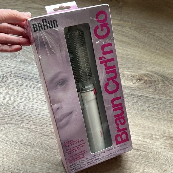 Braun Curl’n Go 3/4” Cordless Curling Iron & Brush w/Energy Cell NIP Vintage - Picture 10 of 12